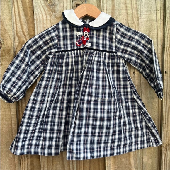 Disney Other - Disney Store Minnie Mouse Plaid Dress Size 18-24M